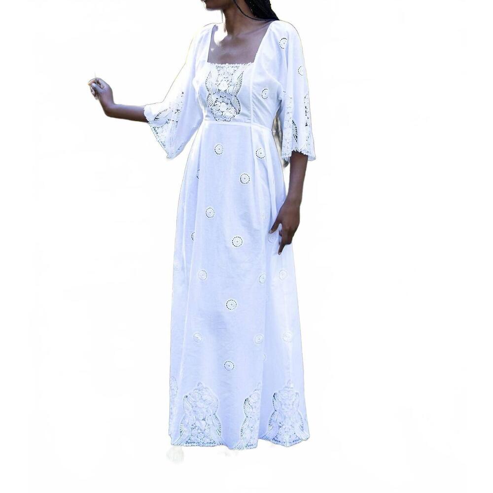 NEW MIGUELINA meredith falcon embroidery dress in pure white - Picture 2 of 2